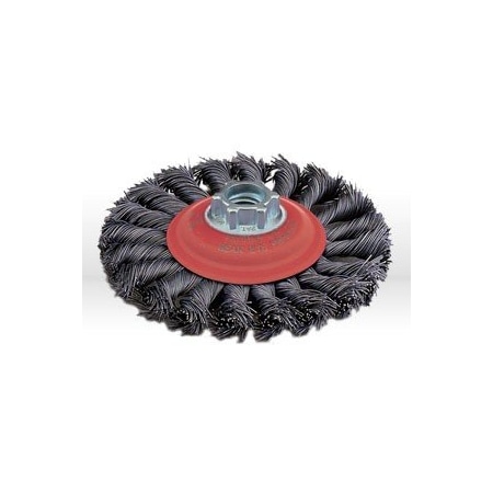 Jaz Twist Knot Wire Wheel, 6", 24 Knots, .020", Steel, 5/8" 33052